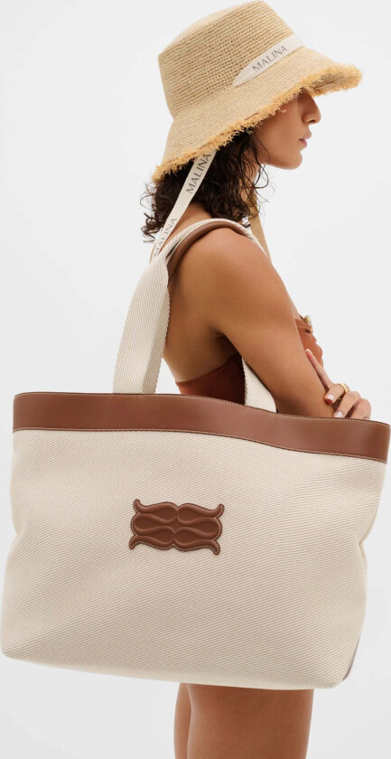 Monogram Grand Canvas Tote Light Taupe