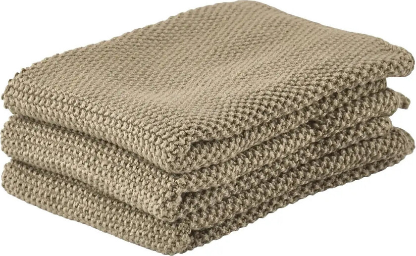 Karklud 3 Stk. Khaki - Beige - 27X27X0.3CM x 27