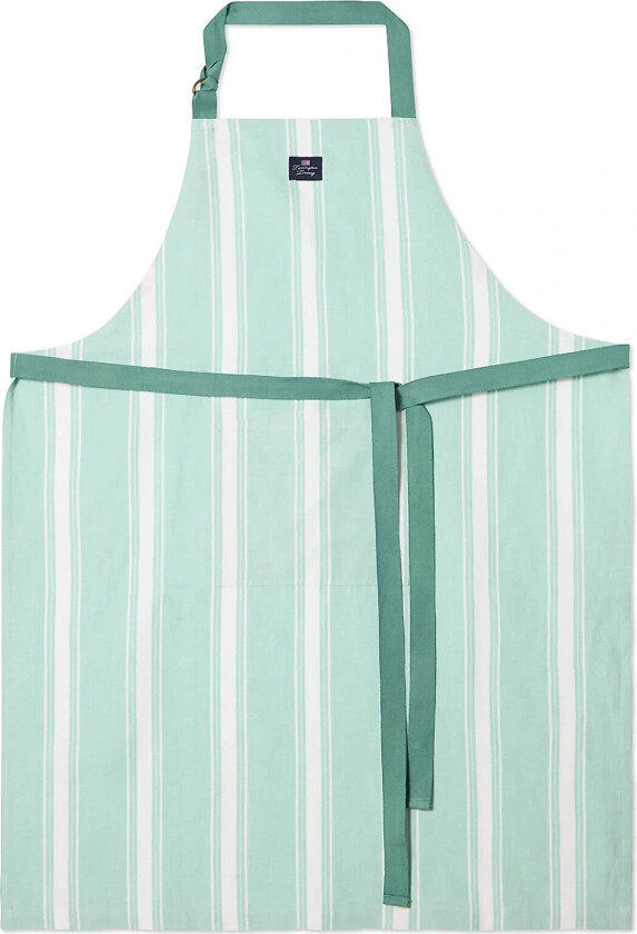 Bilde av Striped Linen/Cotton Apron - Green - ONE SIZE