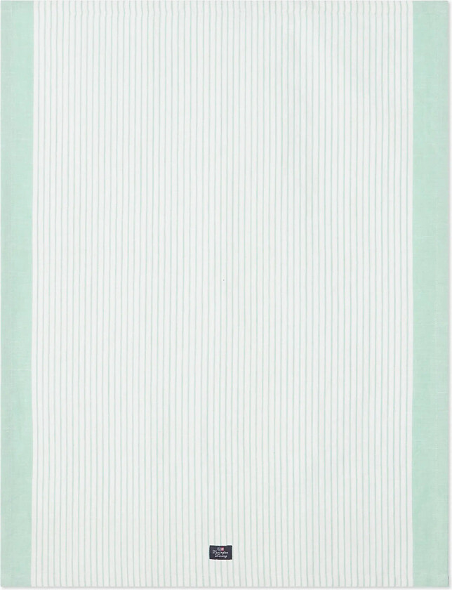 Striped Linen/Cotton Kitchen Towel - Green - 50X70