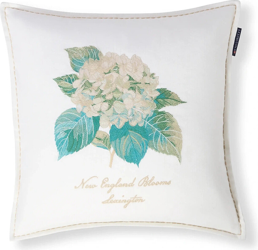 Floral Embroidered Linen/Cotton Pillow Cover - Cream - 50X50