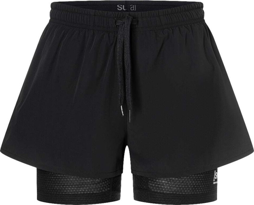 W Double Layer Shorts Jet Black XL, Jet Black
