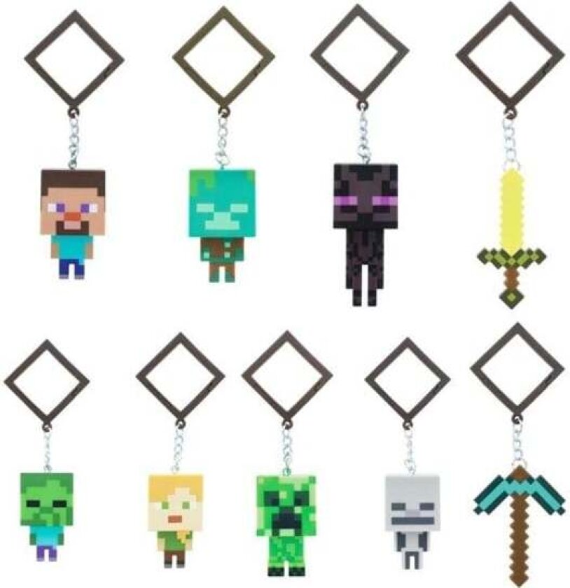Bilde av Minecraft Backpack Buddies (Assorted) - Nøkkelring