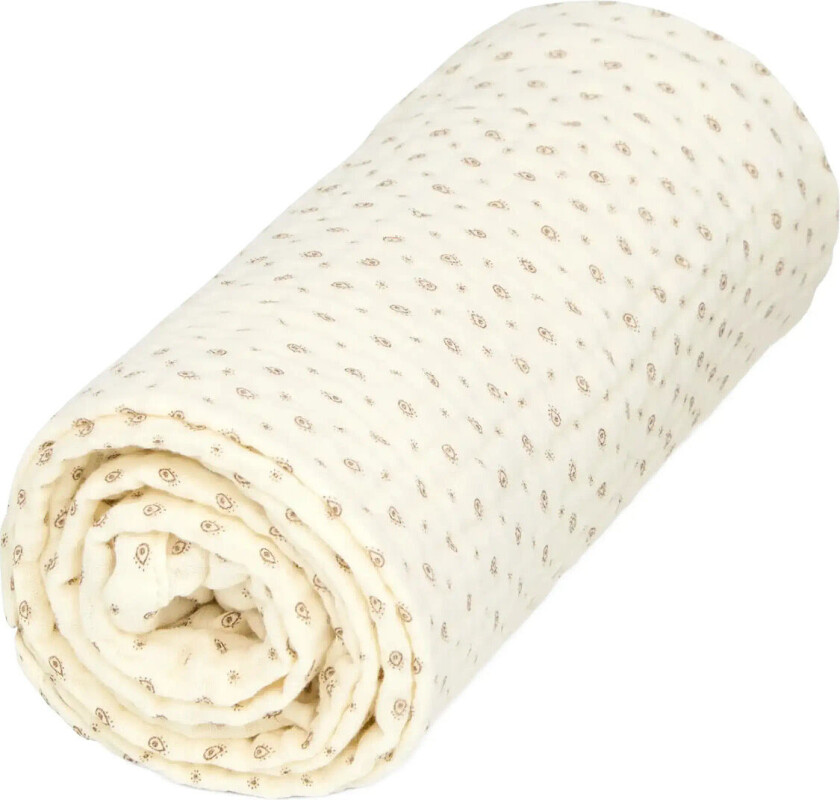 Muslin Baby Blanket - Gots - Bows - Cream - ONE SIZE