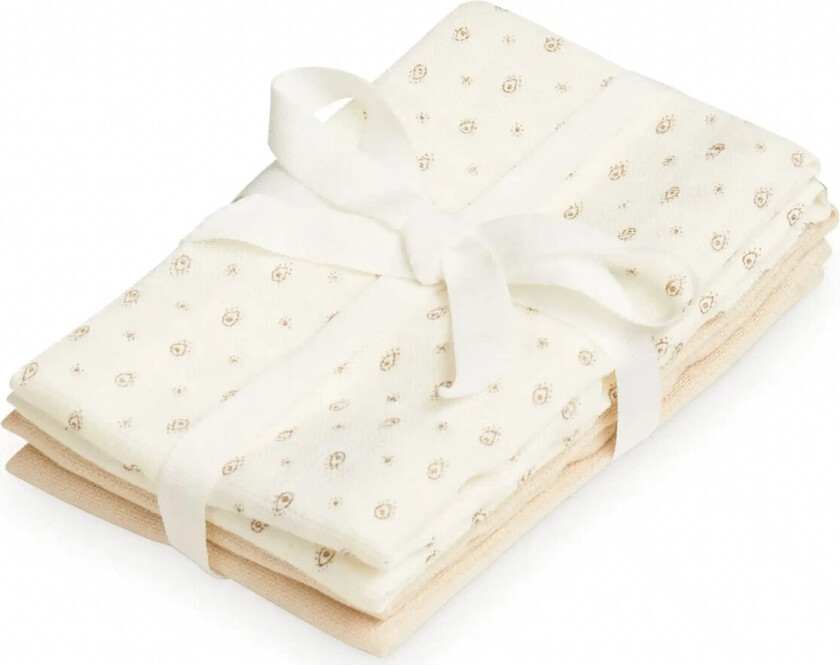 Wash Cloth, 4 Pack - Gots - Rowan - Cream - ONE SIZE