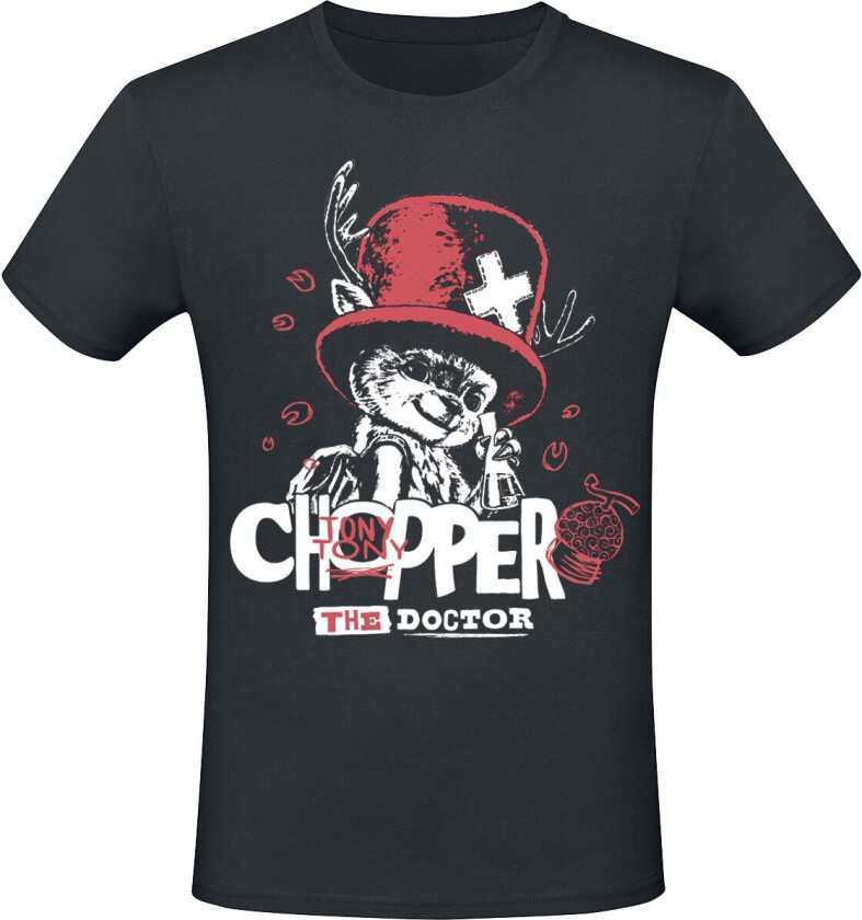 Anime T-skjorte - Chopper - The Doctor - S til XXL - Herrer - svart