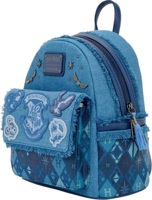 Mini ryggsekker - Loungefly - Hogwarts Denim - Unisex - mørkeblå