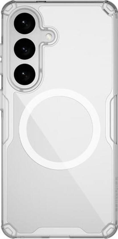 Nature TPU Pro-etui kompatibelt med MagSafe for Samsung Galaxy S26+ - Hvit