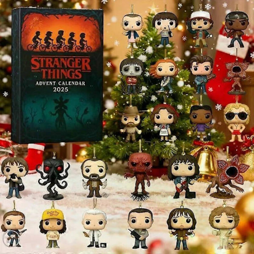 Stranger Things 2025 Adventskalender Akryl Ornament Jule Nedtellingsboks
