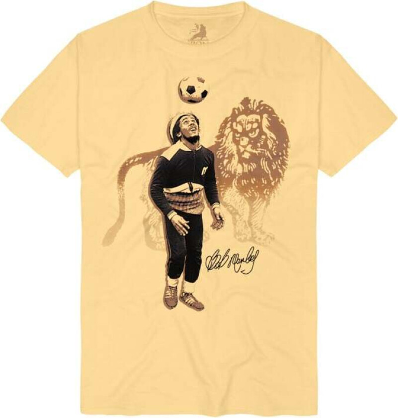 T-skjorte - Football Lion - S til 3XL - Herrer - gul