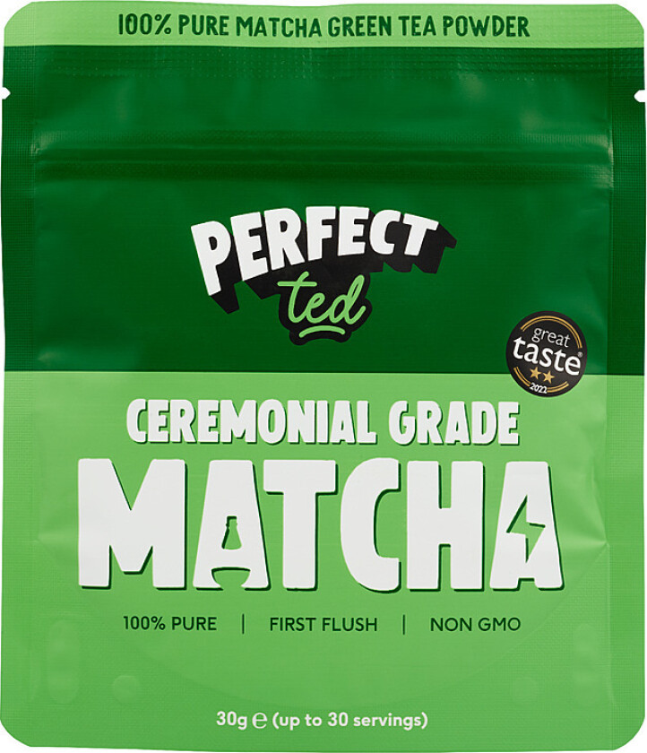 Matcha Powder #1 mest solgte matcha i Europa. Skyggedyrket, håndplukket, lufttørket og steinmalt - 100 % ren matcha av seremoniell kvalitet, helt uten GMO.