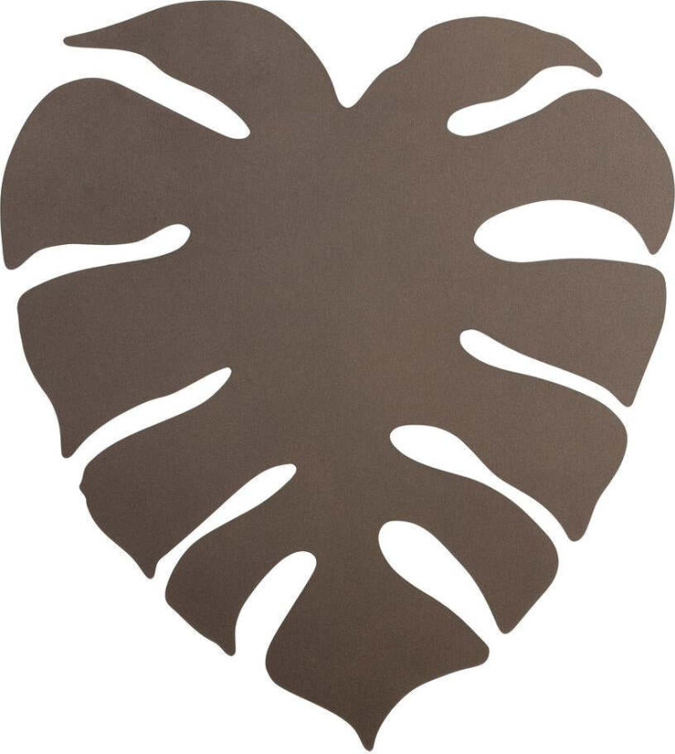 Monstera vegglampe - Brun