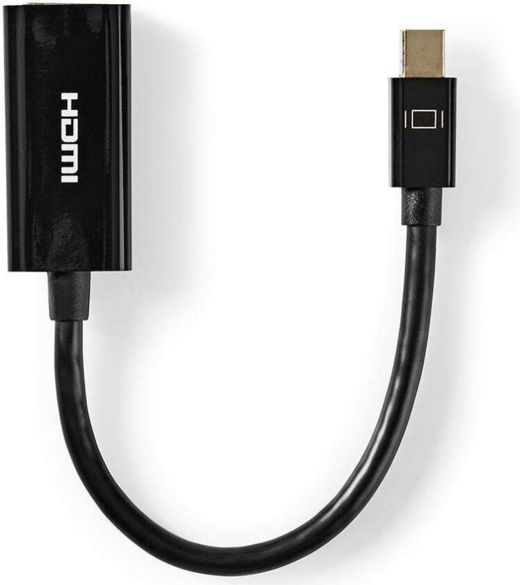 Mini DisplayPort til HDMI-kabel, 0,20 m, svart, 21,6 Gbps
