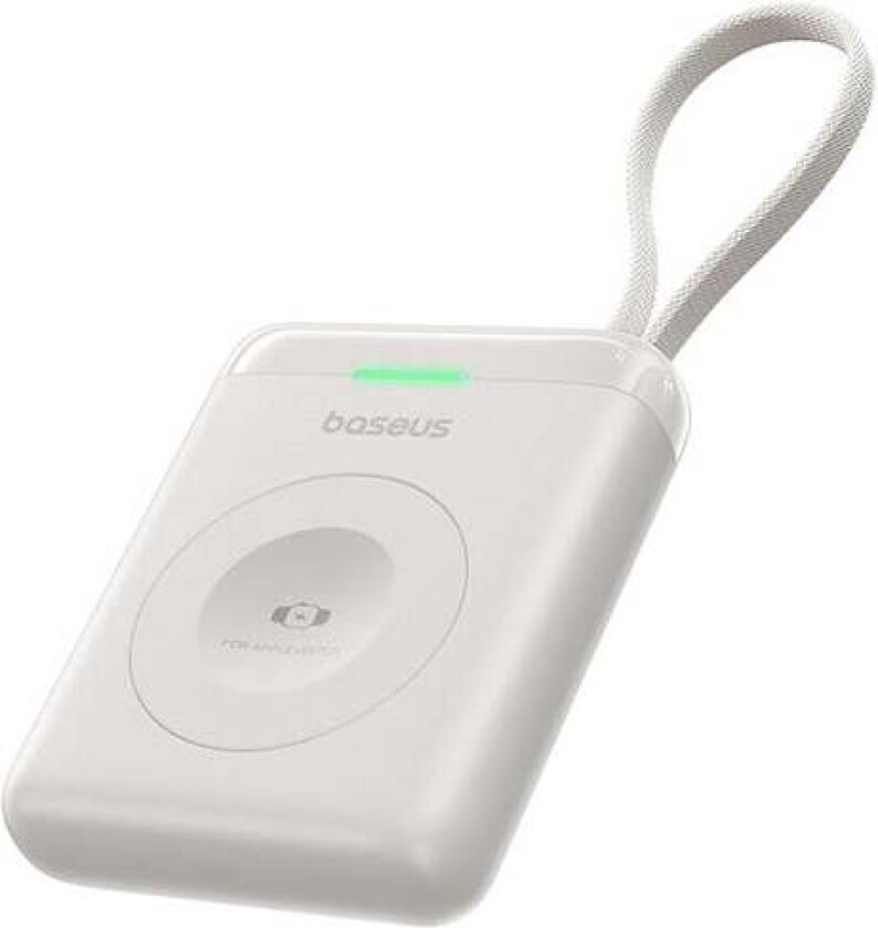 EnerFill FW11 5W Power Bank for Apple Watch with Built-in Cable - White Nødlader - Hvit