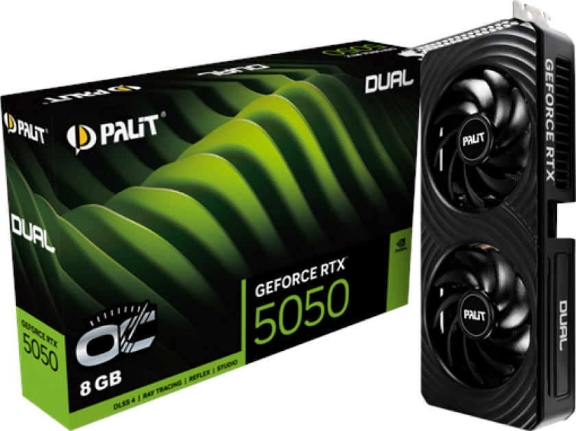 GeForce RTX 5050 DUAL OC - 8GB GDDR6 RAM - Grafikkort