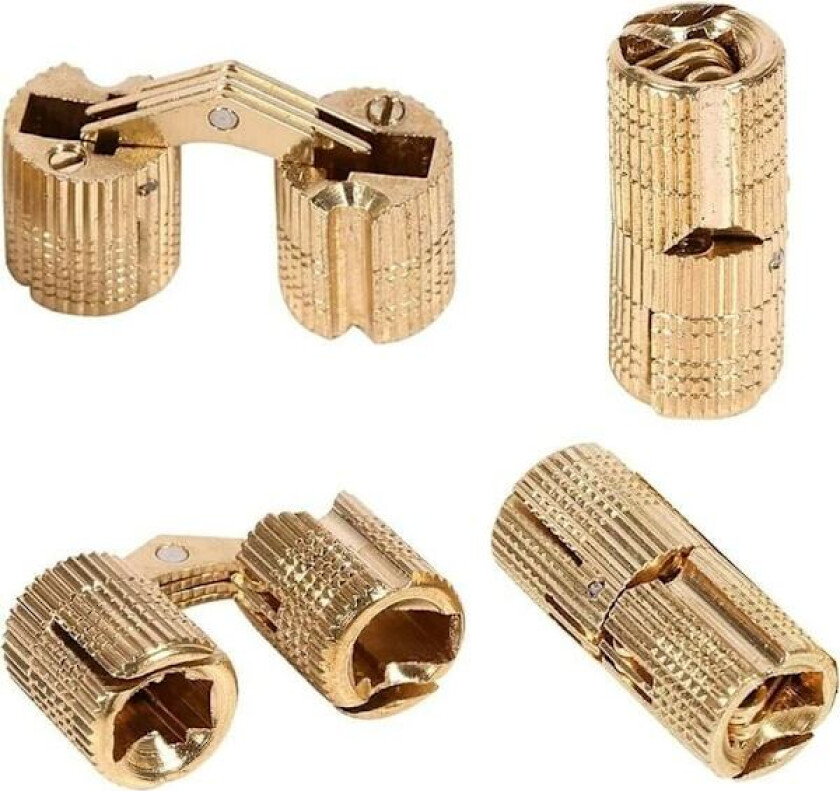 Sylindriske hengsler, usynlige skaphengsler: Vippes 180° for enkel bruk, bredt bruksområde inkludert hoteller, tredører, skapdører