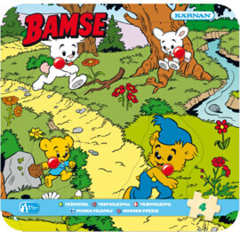 Knottpuslespill 4 Biter Bamse i skogen