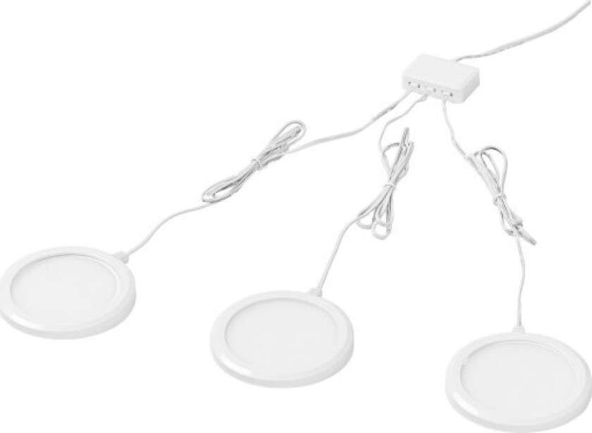 OSRAM SMART+ WiFi UNDERCABINET ROUND, hvit, Ø 8 cm, sett med 3 stk