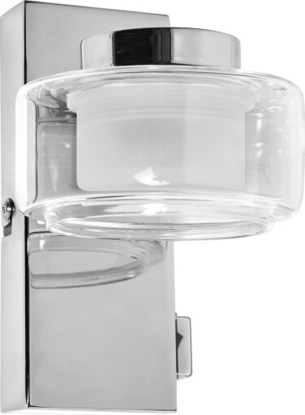 OSRAM LED-vegglampe ORBIS FLAME, krom, metall, IP44, CCT