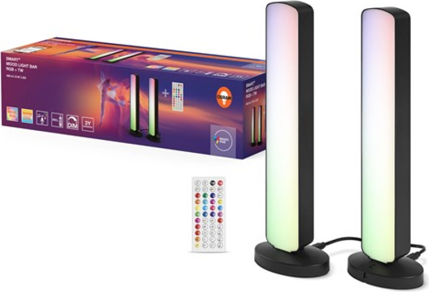 OSRAM SMART+ WiFi bordlampe MOOD LIGHT, svart RGB CCT 2-pakning