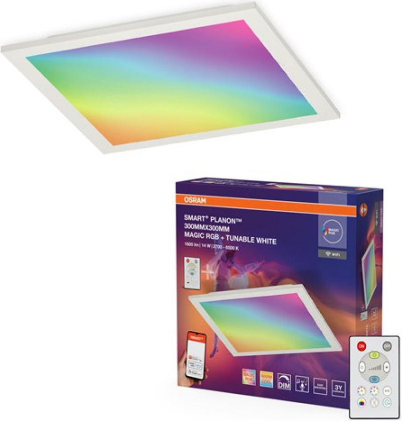 OSRAM SMART+ WiFi LED-panel PLANON MAGIC, hvit 30 cm RGB CCT