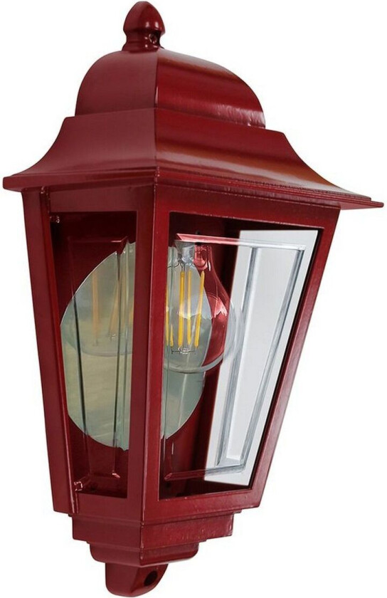 Utendørs vegglampe Deco Lane, rød, lykt, aluminium, IP44