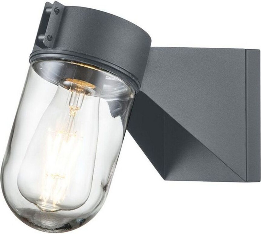 Utendørs vegglampe Portofino rustfritt stål, grå