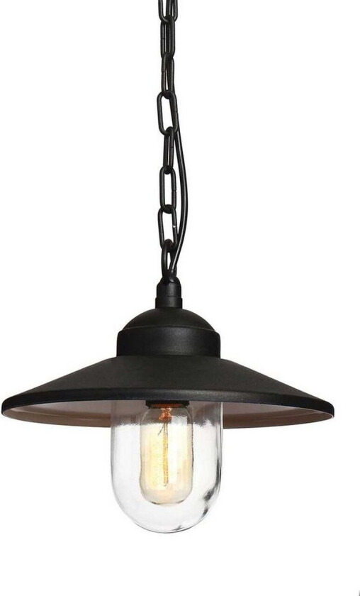 Utendørs pendellampe Klampenborg, IP44, svart