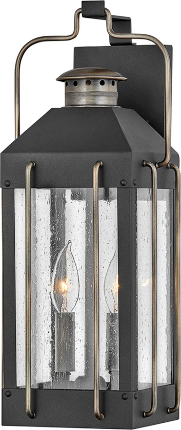 Utendørs vegglampe Fitzgerald, 2 lyskilder