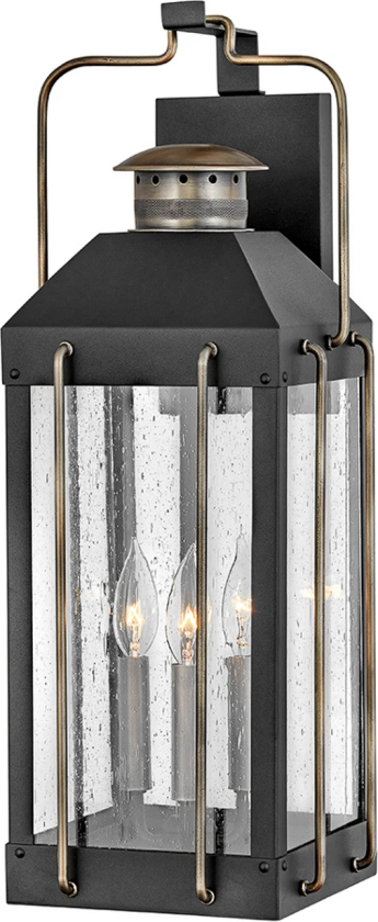 Utendørs vegglampe Fitzgerald, 3 lyskilder