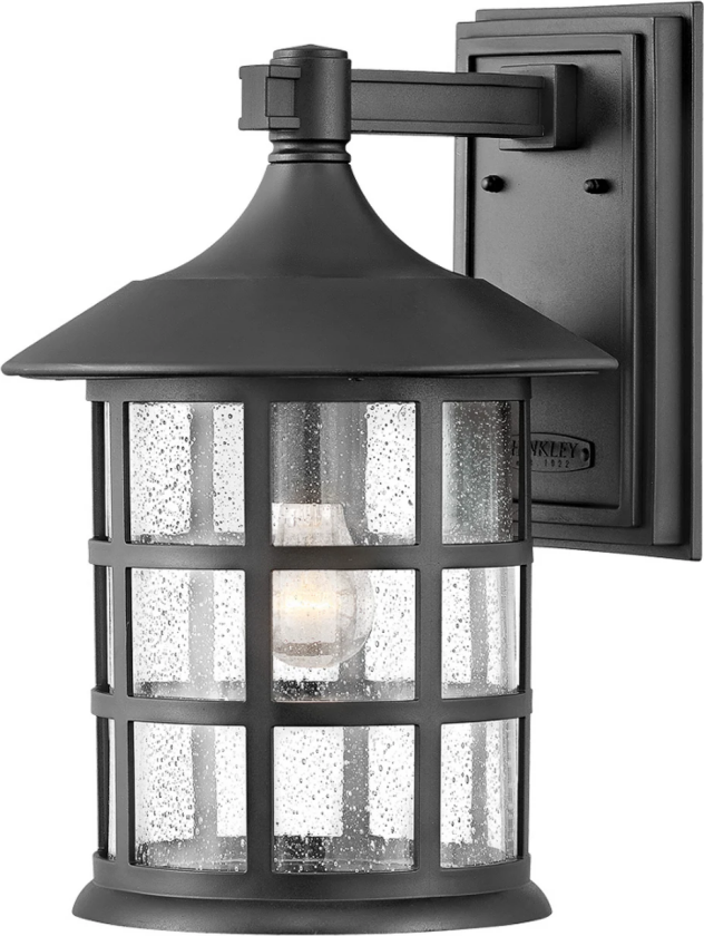 Utendørs vegglampe Freeport L lykt svart 1 lysk.