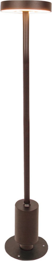 LED-sokkellampe Tango rustbrun, høyde 50 cm metall, jordspyd