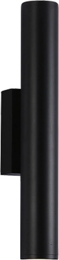 utendørs LED-vegglampe City, høyde 30 cm, svart, metall