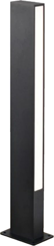 LED-sokkellampe Lir, høyde 60 cm, mørkegrå metall, 2 lyskilder