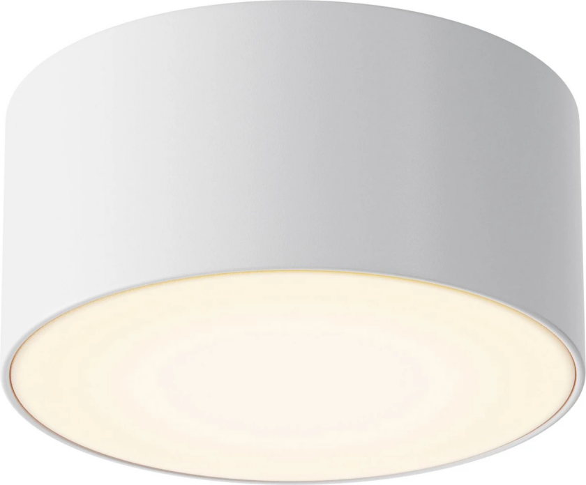 LED utendørs taklampe Zon, hvit, Ø 12 cm, 3000 K, metall