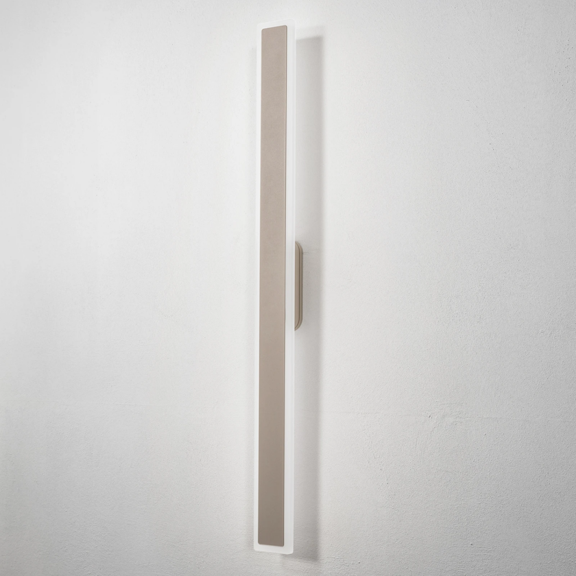 LED-vegglampe Isla, sand, aluminium, høyde 100 cm, IP54
