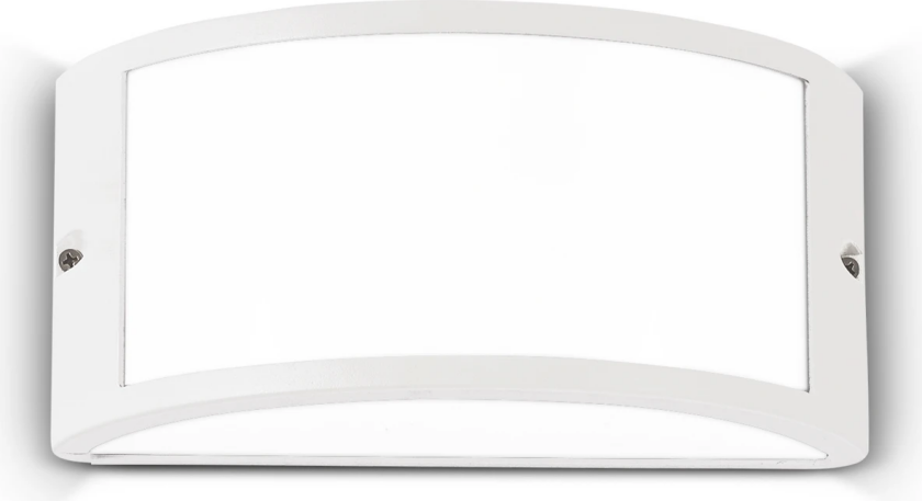 Ideal Lux utendørs vegglampe Rex 1, hvit, aluminium, IP44, E27