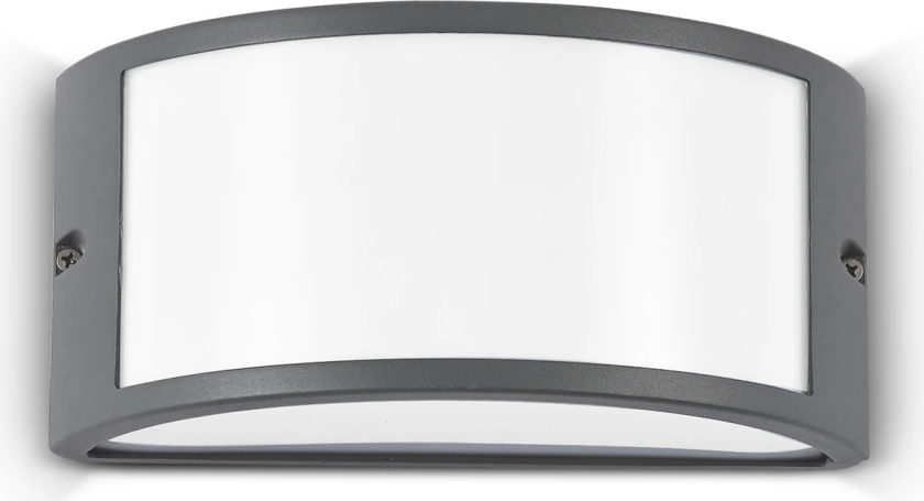 Ideal Lux utendørs vegglampe Rex 1, antrasitt, IP44, E27