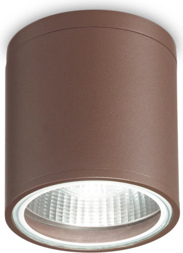 Ideal Lux taklampe Gun, kaffebrun, aluminium, IP44, GU10