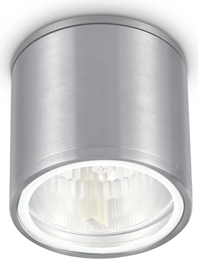 Ideal Lux taklampe Gun, aluminiumgrå, IP44, GU10