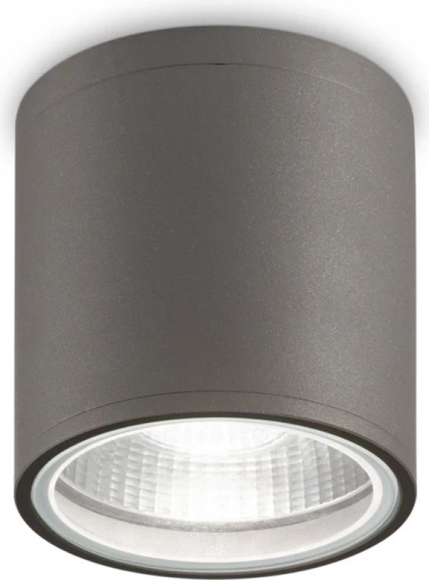 Ideal Lux taklampe Gun, antrasitt, aluminium, IP44, GU10