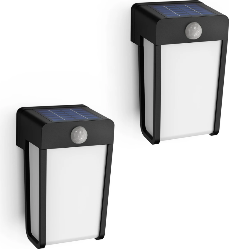 LED-vegglampe Shroud, svart/opal, 2-pak