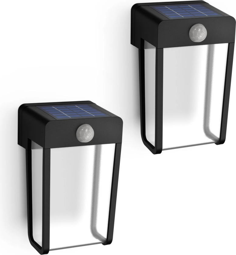 LED-vegglampe Shroud, svart/klar, 2-pak