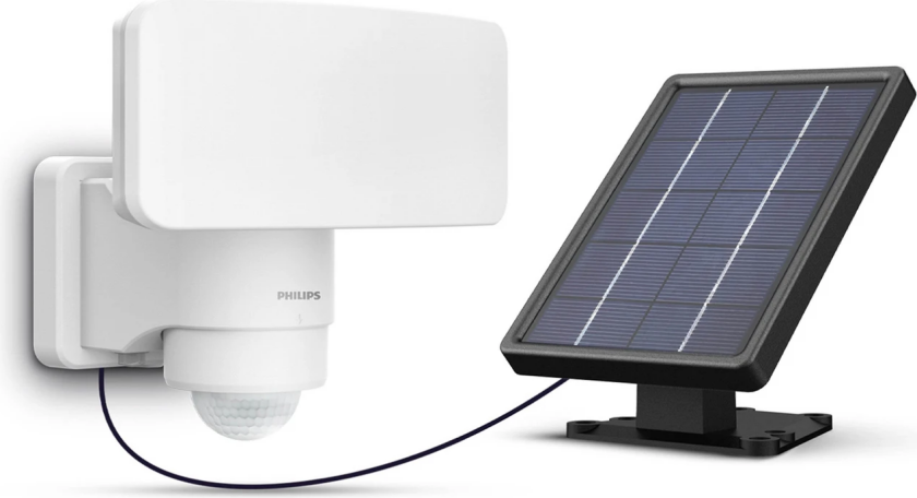 LED-solcelledrevet utendørs spot Tylus, hvit, 3000 K, sensor