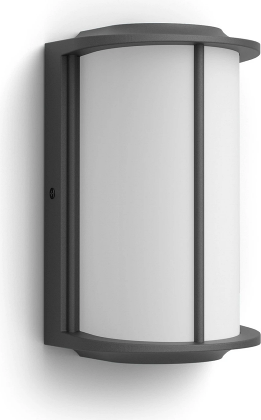 utendørs LED-vegglampe Reese UE, antrasitt, aluminium, IP44