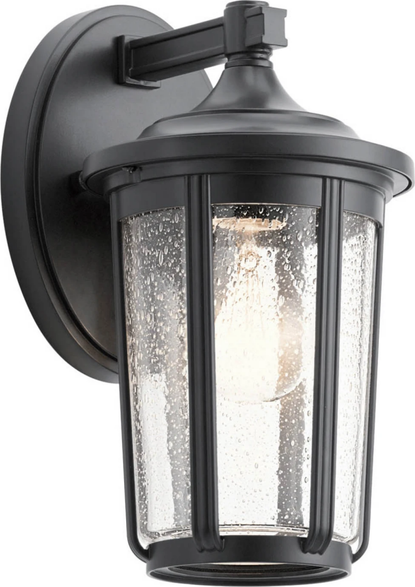 Utendørs vegglampe Fairfield, svart, 1 lyskilde
