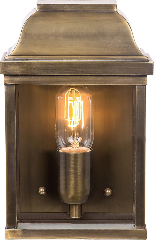 Utendørs vegglampe Victoria høyde 26cm ant messing