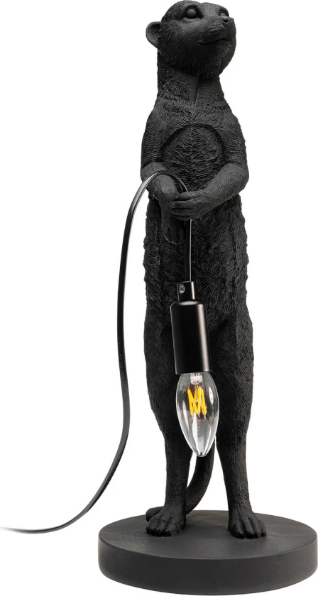 KARE bordlampe Animal Meerkat, svart, 50 cm, E14