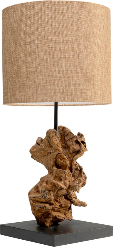 KARE bordlampe Nature Flame, drivved, 56 cm, E27