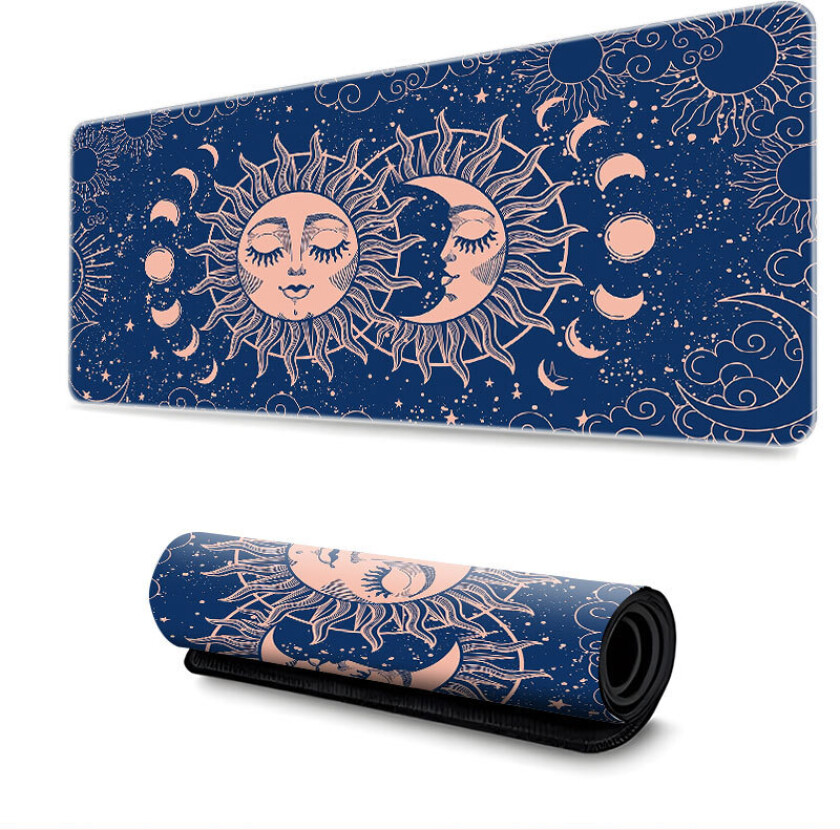 Utvidet stor musematte skrivebordspute sun pattern M